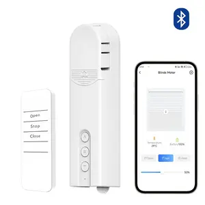 Smart Blind Motor, 1 Count Automatic Electric Roller Shade Curtain, APP Control Curtain Drive with Remote Control, Compatible with Alexa and Google Home Assistant