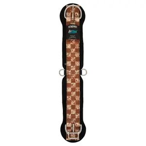 Weaver Leather AirFlex Colored Smart Cinch with Roll Snug Buckle - Multiple Sizes White/Brown / 26 / Straight