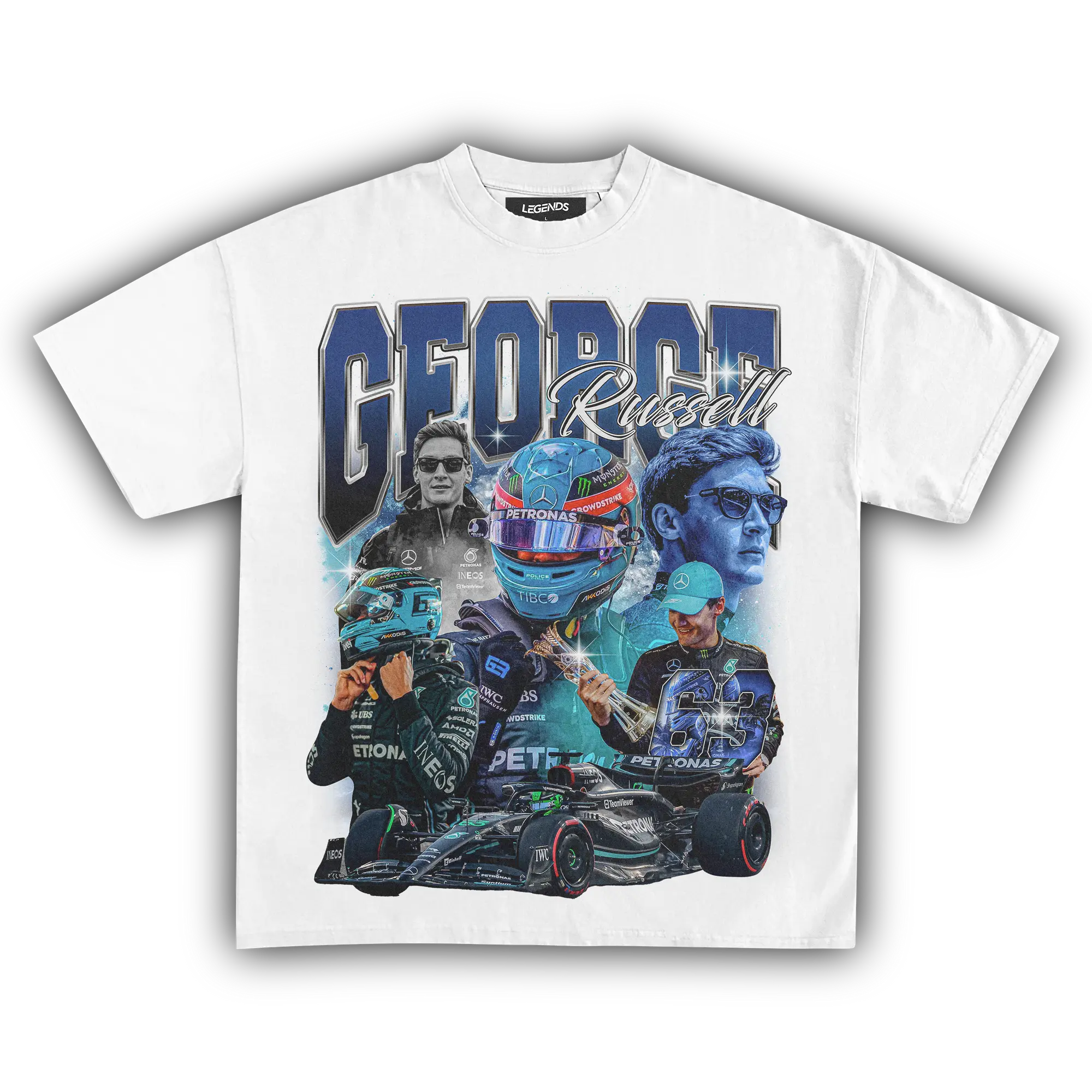 GEORGE RUSSELL MERCEDES TEE UNISEX T-SHIRT, GRAPHIC TEE, GIFT FOR FANS
