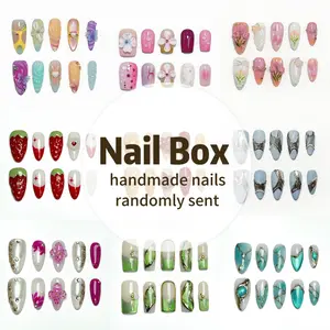 Moonovate - NAIL BOX 10 Pairs Random Nail Bundles Handmade Press On Nails Free Tool Kit