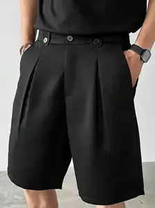 Men's summer casual suit shorts, loose straight fit
