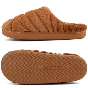 Soft Plush Cotton House Slippers for Couples | Anti-Slip Indoor Shoes, Warm & Cozy for Autumn Winter, Christmas Cute Bread Design with Color Matching winter home slipper