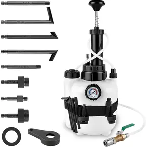 Transmission Fluid Transfer Pump Kit, 3L Manual Refill System with  Gauge - 8 count ATF Adapters,  Professional Automotive Fluid Filler & Oil Change Tool for Transmission Service