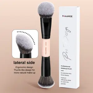 MAANGE 1pc Professional Double-Ended Makeup Brush, Sloping Foundation Brush Round Head Brush Powder Brush Concealer Brush for Blending Liquid Powder, Concealer Cream Cosmetics Blush Brush, Multifunctional Makeup Brush Gift for Women, Cosmetic Brushes