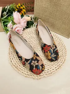 2026 Spring Summer New Square Toe Floral Low Top Shoes for Women, Soft Sole Casual Slip-On, Comfortable for All Seasons