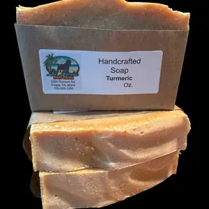 Turmeric All Natural Moisturizing Goat Milk Soap body skin Antibacterial Brightening Evening Gentle Nourishing