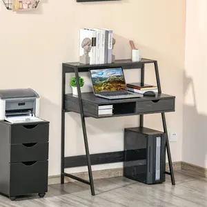 Computer Desk with Drawer ,Grey,The Modern Concise Style, Gaming Office Writing Work Desk for Home Office, Study, Bedroom, Work from Home(High end and high-quality Computer desk)