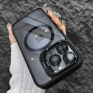 Magnetic  Shockproof Phone Case with Stand,Built-in Kickstand  Protective Smartphone Cover, Casing, Phone Accessories Protector Compatible with iPhone 17 Air 16 15 14 13 12 11 Pro Max Plus