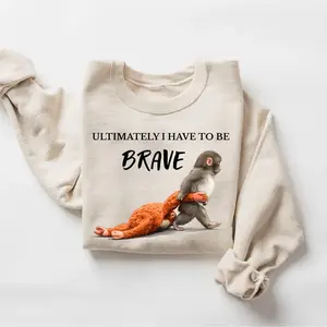 Punch the Monkay Graphic Sweatshirt, Baby Monkey Plush Toy Design Shirt, Animal Lover Apparel