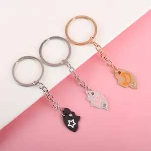 Sun Moon Star Magnetic Keychain Set for 3 – Trio Best Friend Matching Friendship Keychains Gift for Besties Family Sisters Best Friends
