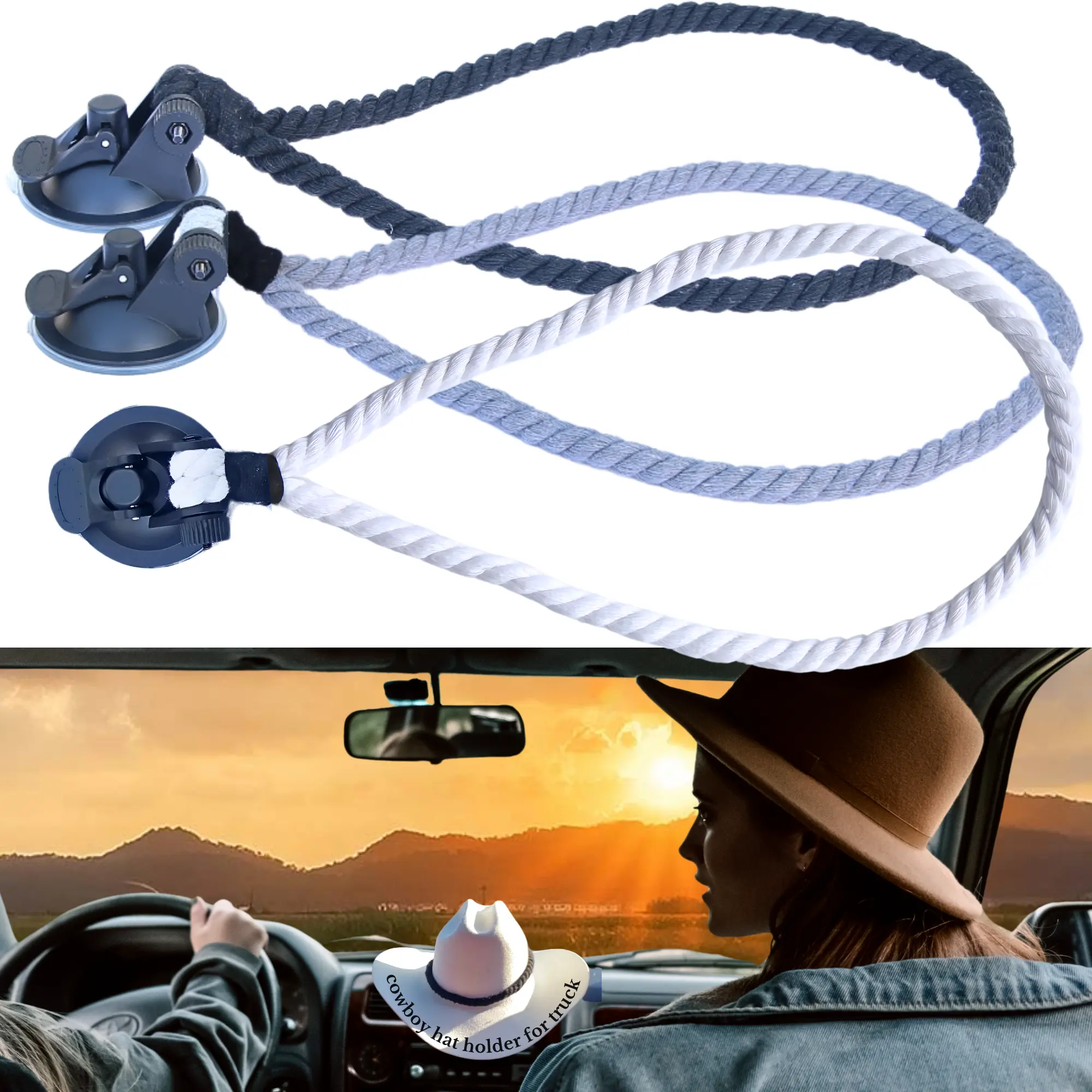 cowboy hat holder for truck & Vehicle, Hat Mounts with Suction Cup, Hat Holder Rack to Keeps Your Hat Securely On The Dash, Auto Universal Interior Accessories for Trucks, SUVs, and much more. keep gears safe from damage. Car Trunk Organizer