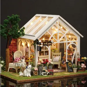 Cuteroom Wooden Mini House Building Kit, Building Set, DIY Assembly Toy Model, Miniature Set, Perfect Holiday Gift, Creative Craft for Adults & Teens