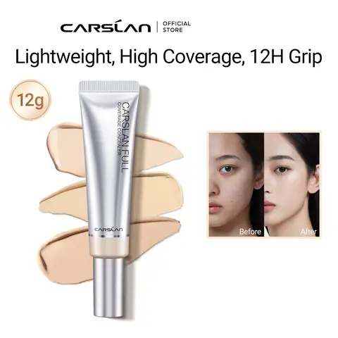 CARSLAN Full Coverage Concealer Lightweight High Coverage Flawless Makeup Covers Blemishes & Under-Eye Circles Dark Circles Redness Brightening