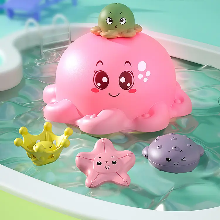[Pink Octopus] Water Ball + 4 Cartoon Nozzles