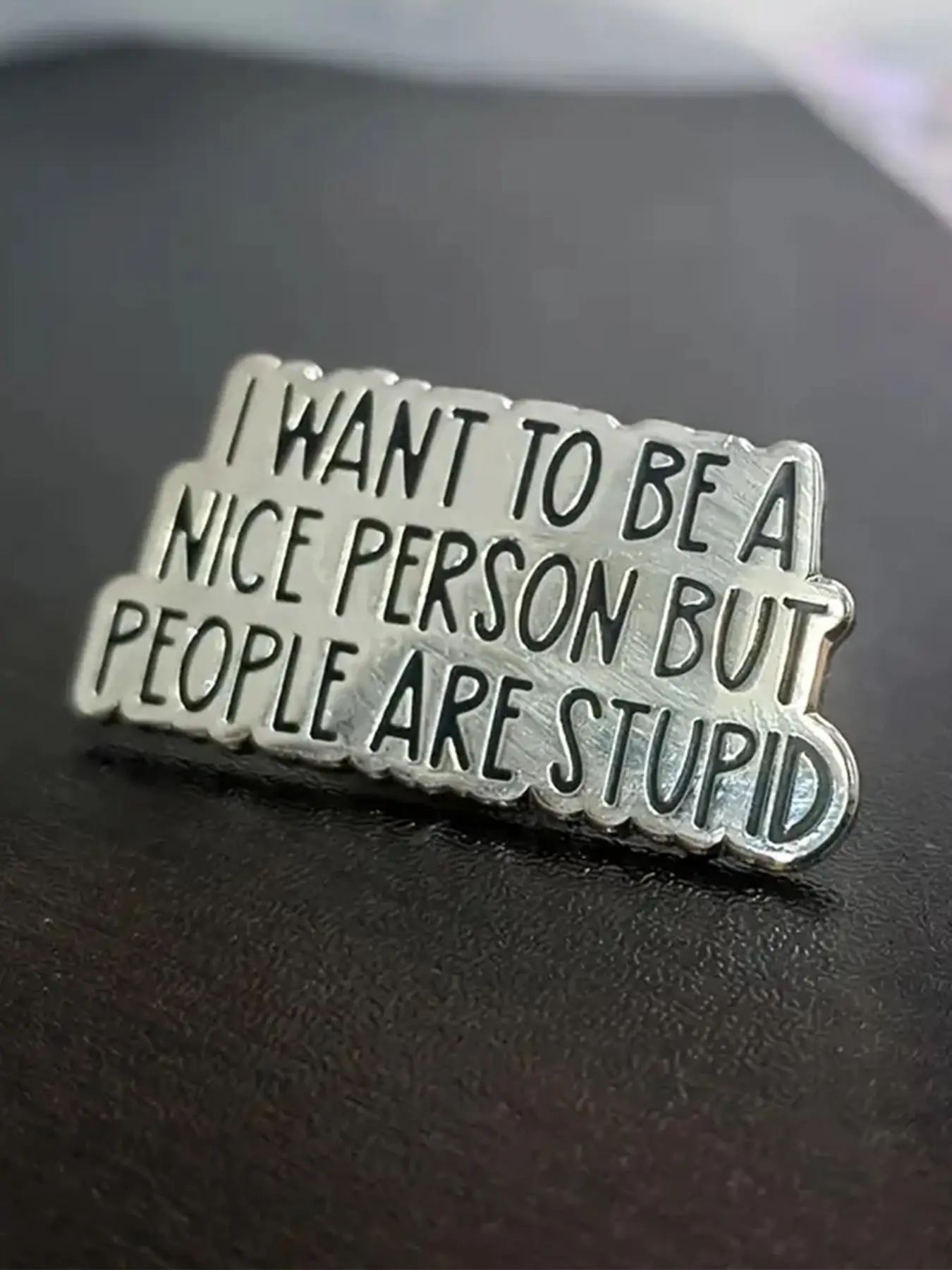 Slogan Enamel Brooch, Cute Alloy Brooch Pin for Women & Men, Fashion Brooch for Party, Daily Clothing Decor, Trendy All-match & Exquisite Brooch for Birthday Gift, Jewelry, Fashion Accessory, Men Accessories