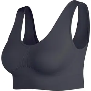 Women's Wireless Sleep Bras Unpadded Seamless Comfort Bras Throw-on Wirefree Bralettes 3 Pack