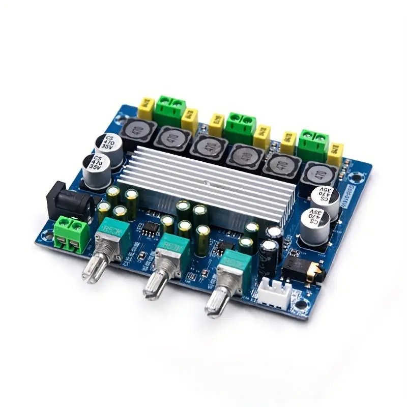 [1-Piece TPA3116D2 2.1 Channel Digital Class D Amplifier Board] BTL Output, 2*50W+100W High Power, 8-24V Wide Voltage, Reverse Safe, Shockproof, Short Circuit & Overheat Protection for Christmas, Halloween Audio
