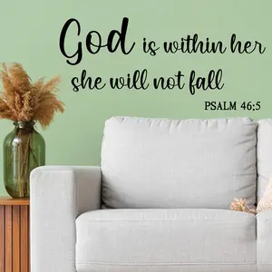 1 Set of faith, peace of mind, healing wind, inspirational scripture stickers, room decoration wall stickers, Wall decals, self-adhesive and detachable PVC material, suitable for home decoration