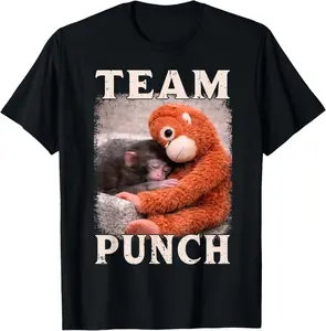 Baby Monkey Team Punch Trend Meme Graphic T-Shirt