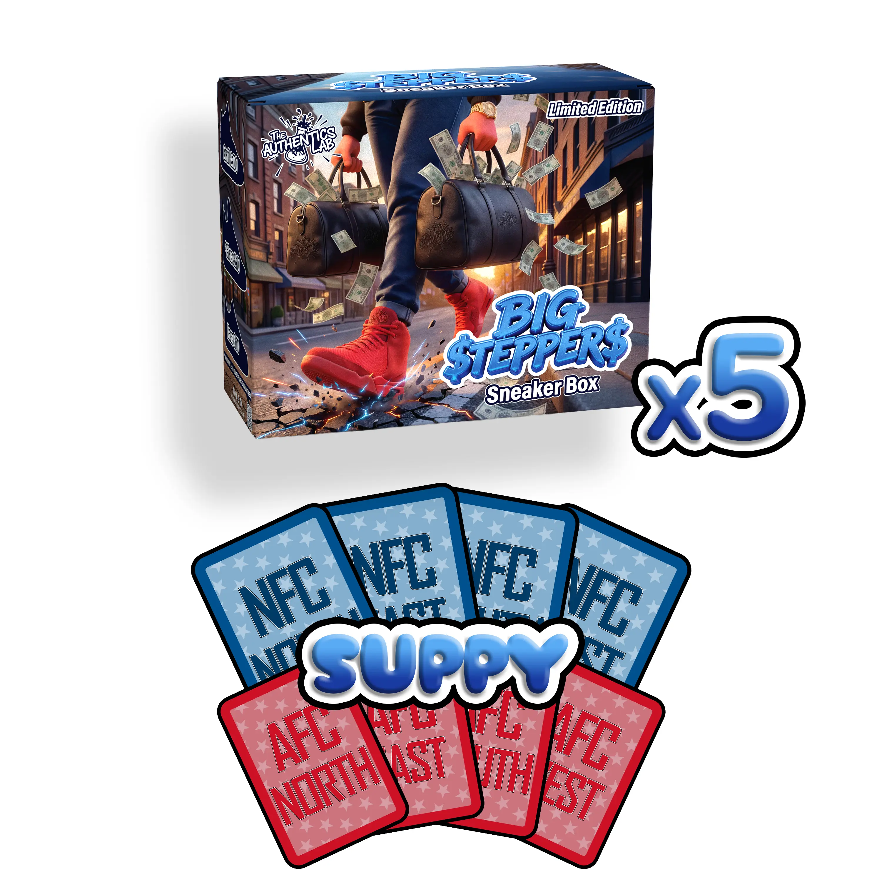 Suppy For 5 Box Big Steppers Break Sneakers (UNVAULTED)