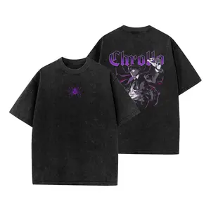 Hunter x Hunter Chrollo Lucilfer Phantom Troupe Vintage Washed Black Anime Oversized T-Shirt