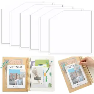 6 Pcs Adhesive Clear Corner Pockets 6 x 6 Inch Sticky Pocket Sleeves Self Adhesive Planner Pockets Adds Extra Storage Space to Notebooks Folders Planner Accessories for Home Office School