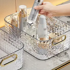 Desktop Storage Box, Transparent Open Top Organizer, Makeup Holder, Snack Basket, Home Decor, Perfect Gift for Christmas, Halloween, Easter