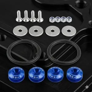 Quick Release Bumper Hood Latch Lock Kit: Universal Heavy-Duty Push Button Fastener with Locking Washers for Cars Trucks SUVs, Easy Installation Enhanced Security Front Rear Bumper Trunk Bonnet Accessories