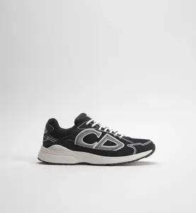 ‮ ROID  ‬     Mesh B30̇ Chunky Sneakers - Reflective CD Anthracite Dark Black & White Running Shoes Sports Footwear for Men