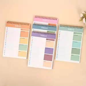 Spiral Bound Daily Planner Notepad, Undated To-Do List Pad with Task Trackers, Priorities, and Notes for Students & Professionals