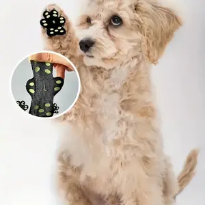 Dog Paw Covers, 4 Invisible Beach Sandproof Foot Pads, Thickened Comfortable Patches, Pet Gift, Waterproof, Non-slip Heat-resistant, Suitable for Toys, Small, Medium--Adjustable Fixing System