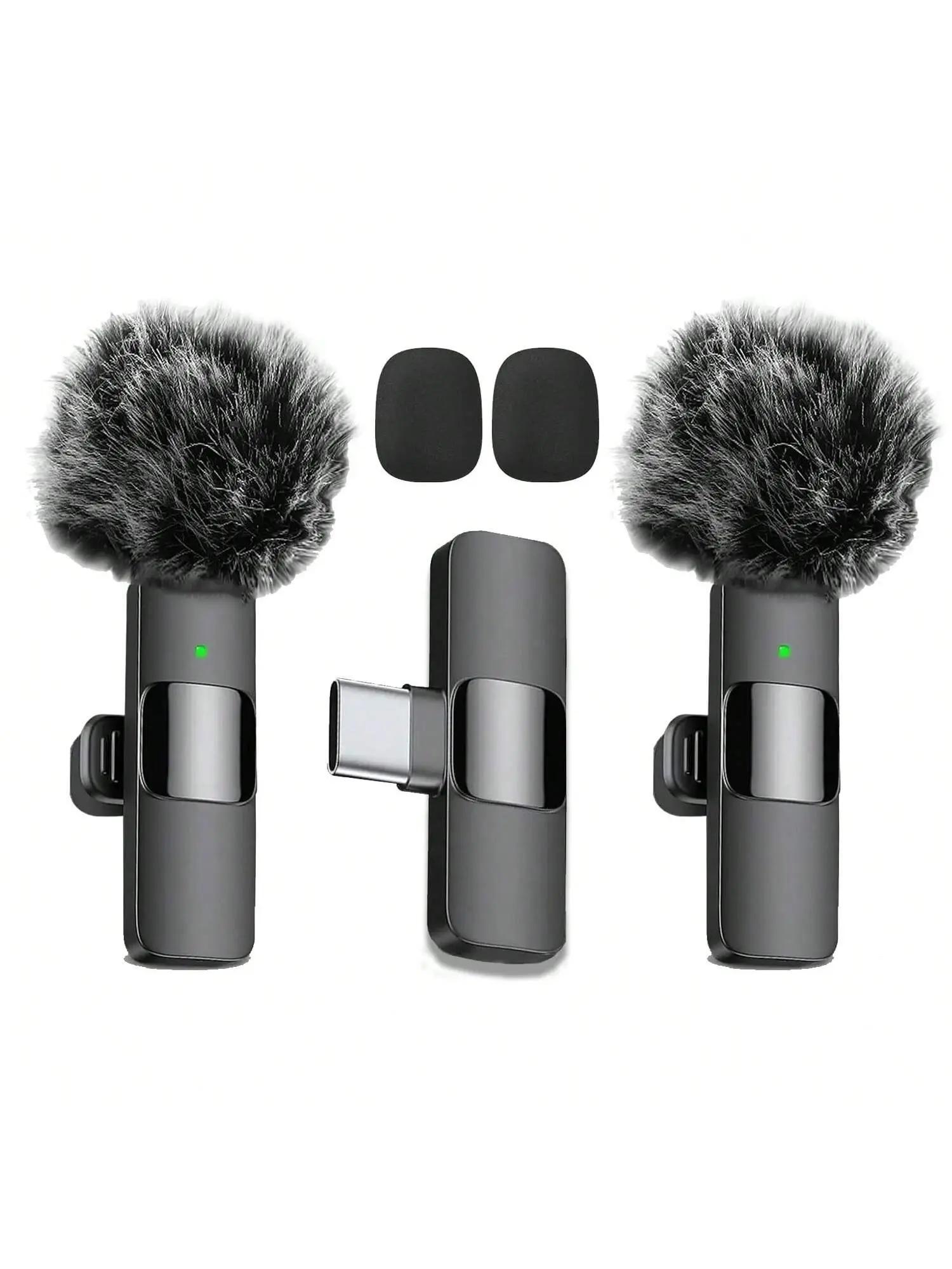 HITOZON Professional Wireless Lavalier Microphone for Smartphones,Wireless Microphone Plug-Play,Lapel Mic for Video Recording,Teaching, Interviews,Podcast,Cordless Omnidirectional Condenser Recording Mic for Vlog SHEIN