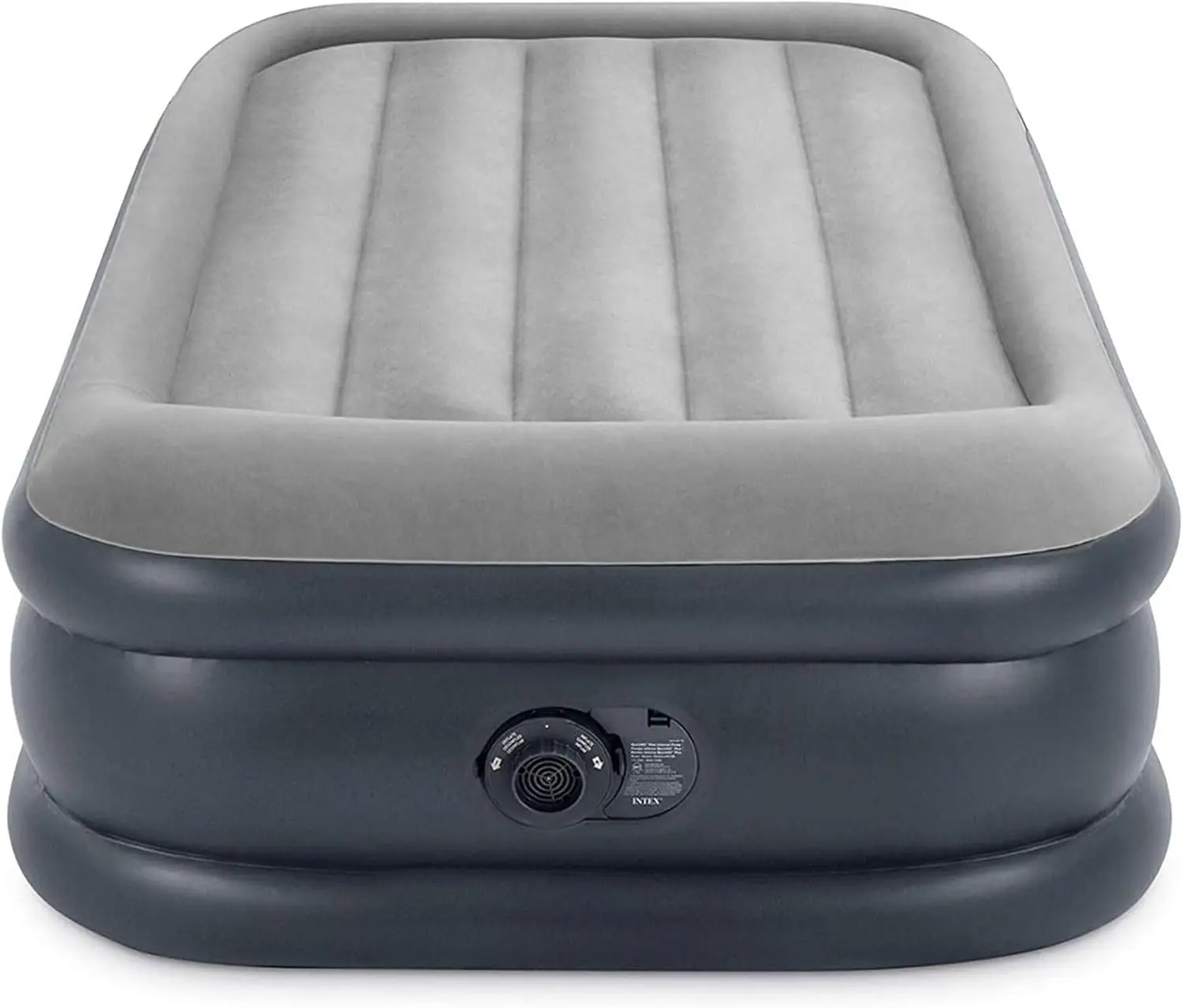Luxury Pillow Air Mattress: Fiber Technology – Single Size – Built-in Electric Pump – 16.5 Inch Bed Height – 300 lb Weight Capacity