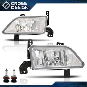 CROSSDESIGN Pair Fog Lights fits 2006 2007 2008 Honda Pilot Bumper Driving Lamps Left+Right