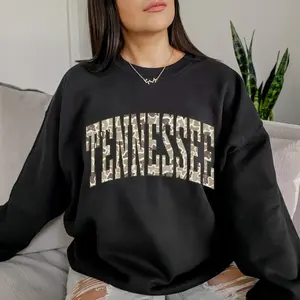 Tennessee Retro camo Western Sweatshirt, Retro Camo Country Distressed Varsity Sweatshirt, Camouflage Tennessee Sweatshirt, Trendy Country Sweatshirt