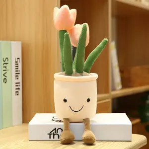Blossom - Pink Plush Tulip 7cm Soft Plush Toy with Charming Pink Color Perfeirthct Gift for Bdays & Holidays Zero Maintenance Huggable & Cozy - Feeling Spring? Meet Blossom!