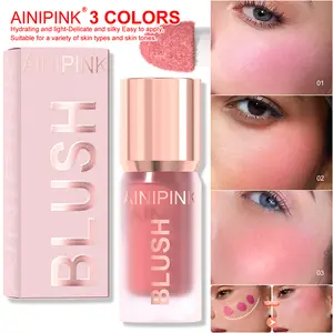AINIPINK Viral Liquid Blush - Hydrating Silky Cream Blush for Cheeks, Easy to Blend Buildable Long Lasting Natural Dewy Glow, Beauty Must-Have for All Skin Tones