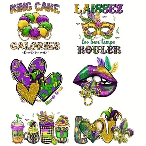 6 Pack Mariana Earth Heat Transfer Patches Colorful DIY Iron on Patches for T Shirts Polyester Appliques for Teachers Nurses Crafts Easy to Apply Durable