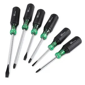 #fathersdaygift SK 6-Pack Acetate Screwdriver Set, S2 Steel, 3 Slotted & 3 Phillips Screwdrivers, SureGrip Handle