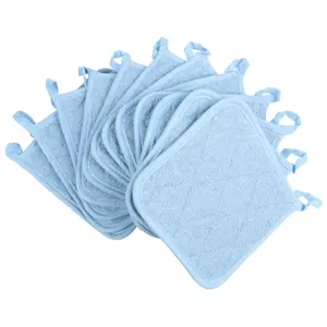 Pot Holder 12-Pack, Cotton Terry, Looped, 7x7 in., Six Colors, Buy a 12-Pack or a Case of 144.