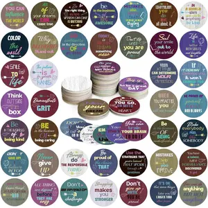 200 count Positive Affirmation Chips Bulk Inspirational Affirmation  Cards Double Sides Printed Motivational Tokens Appreciation Gifts with 50 Kindness Sayings for Classroom Office( Style)