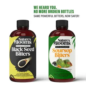 nature's, blooms Soursop & Black Seed Bitters Bundle, 16 oz Each, 2 Bottles