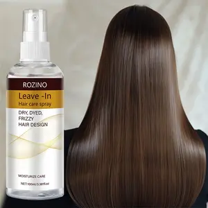 ROZINO Leave In Hair Care Spray 100ml Press Nozzle Easy Use Anytime Anywhere Moisturizing for Dry Dyed Frizzy Hair Design Smooths Hair with Botanical Extracts for All Hair Types Convenient Quick Care