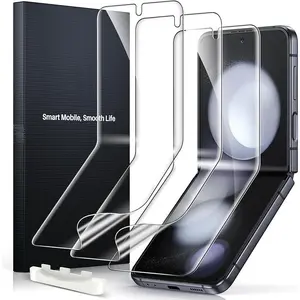 3 Pack for Samsung Galaxy Z Flip 5 Screen Protector, Touch Sensitive, Full Coverage Case Friendly, Premium Quality Soft TPU (Not Glass) HD Clarity Screen Protector for Galaxy Z Flip 5