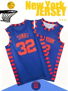 Blue Embroidered Number Basketball Jersey - Breathable & Durable Fit for Players