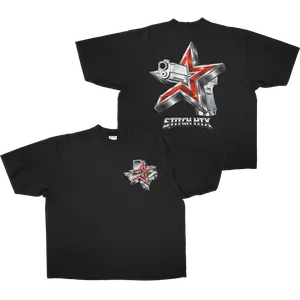 Stitch HTX MetaIlic Star Tee, Premium Houston Streetwear, Premium Cotton Boxy Fit Shirt, TikTok Finds, Must-Have Stitch HTX Streetwear 2026 Menswear Shortsleeve Casual Crewneck