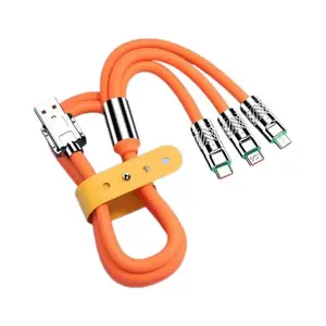 3 in 1 120W 6A Fast Charging Type C Cable, Micro USB Charging Cable, Phone Charger Cable for Samsung Huawei Xiaomi Phone