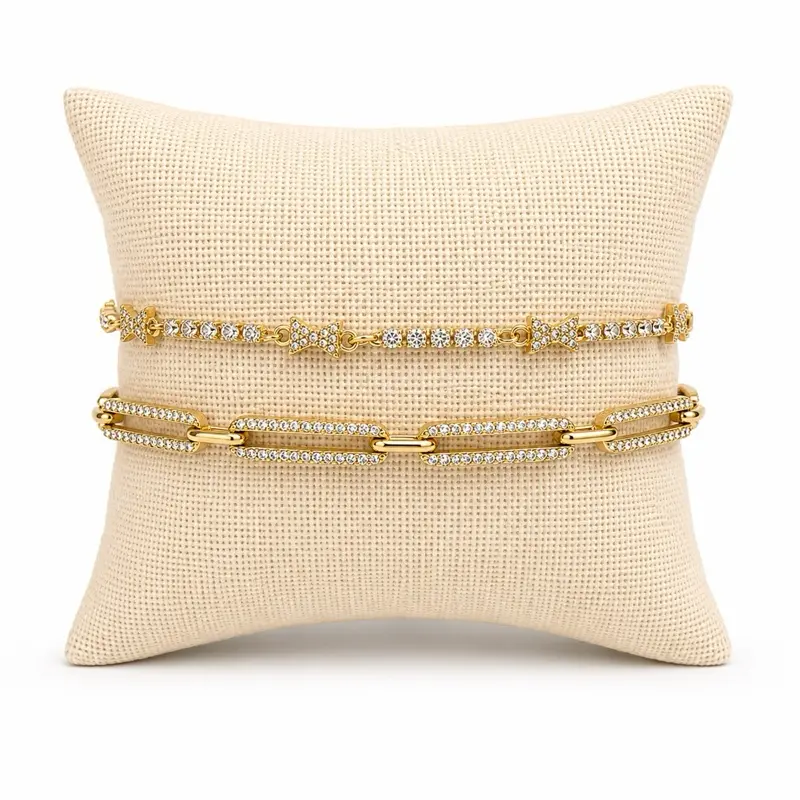 Bow and link bracelet duo  -Fits 7.5 inches