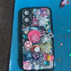 Junk Case with Colorful Charms and Glittery Decorations for iPhone 14 Pro Max