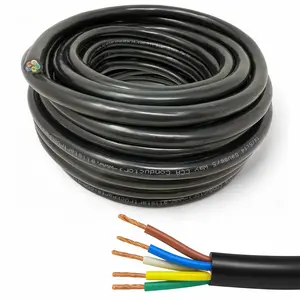 5 Way Trailer Wire Heavy Duty 14 AWG/Gauge CCA 5 Conductor Wire RV Trailer Tow Campers Cable Cord Insulated Stranded Copper Clad Aluminum Conductor Flexible Color-Coded DOT SAE Approved 25/50/100 FT